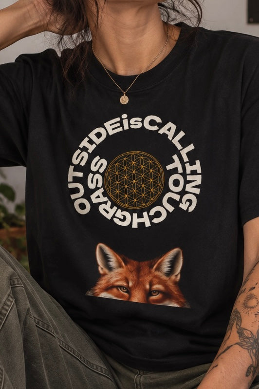 Touch Grass Fox — Outside Is Calling | Super-Soft Unisex T-Shirt — view 14