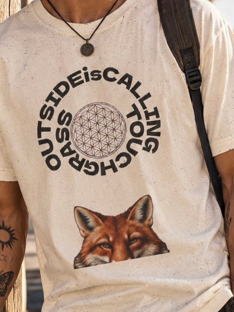 Touch Grass Fox — Outside Is Calling | Super-Soft Unisex T-Shirt — view 9
