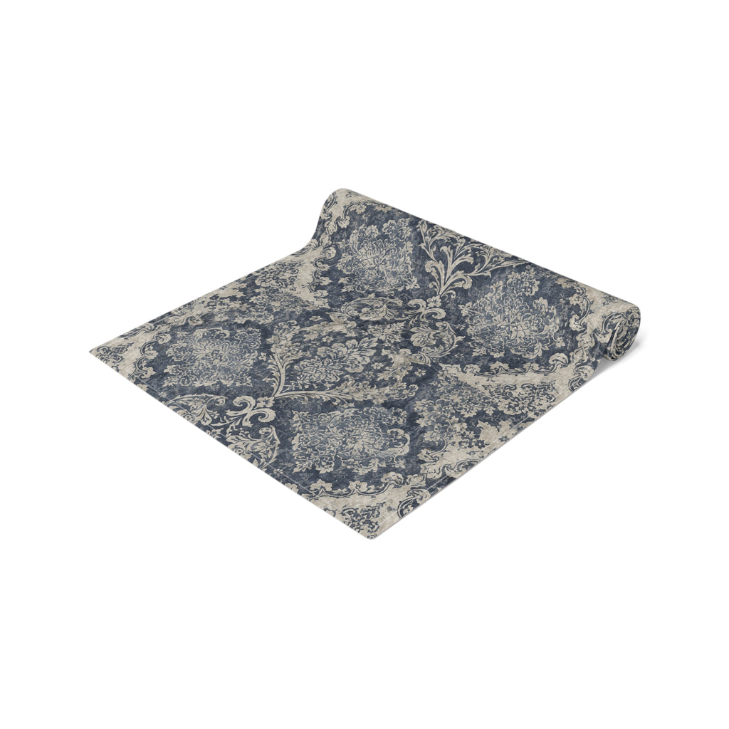 Frosted Relic Cotton Twill Table Runner | The Winter House Collection