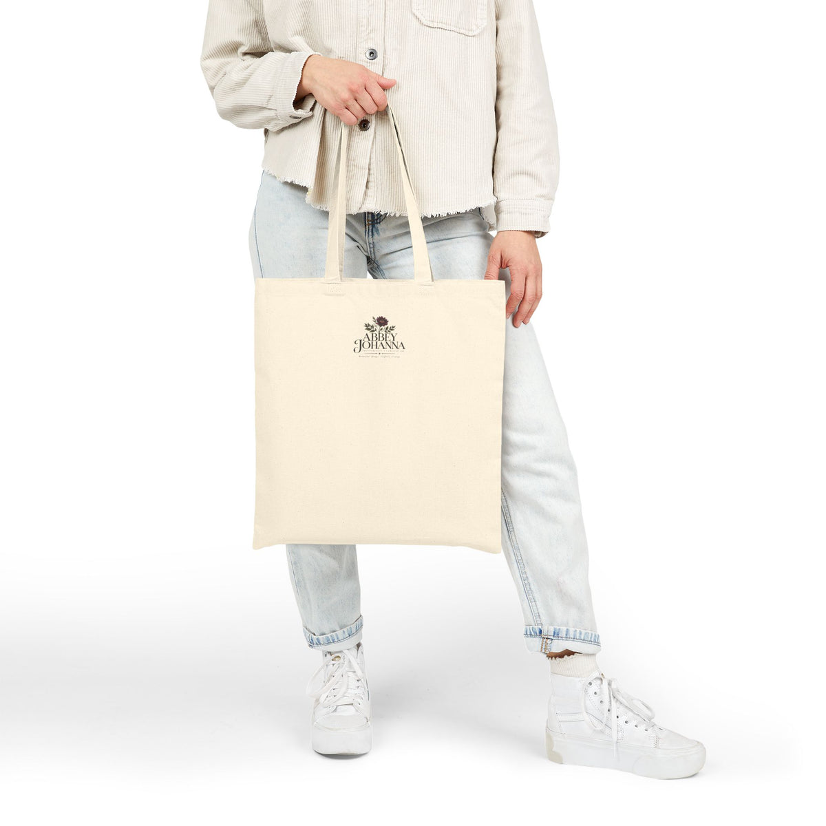 Victorian No. 003 – Vintage Floral Tote Bag | Botanical Cotton Canvas Shopper — view 11