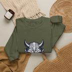 Oni Mask Illustration Crewneck Sweatshirt | Traditional Tattoo-Inspired, Bold Flash Art — view 13