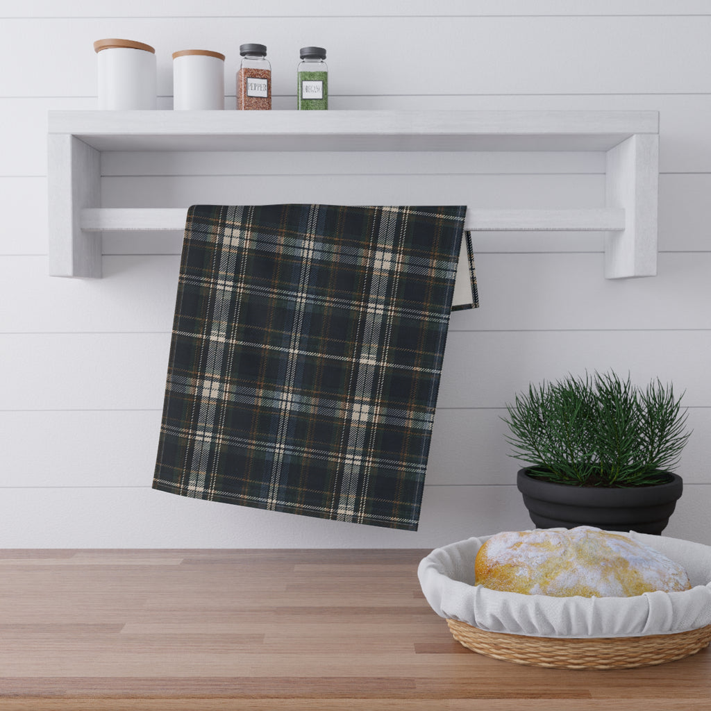 Nocturne Tartan Plaid Cotton Twill Tea Towel | The Winter House Collection