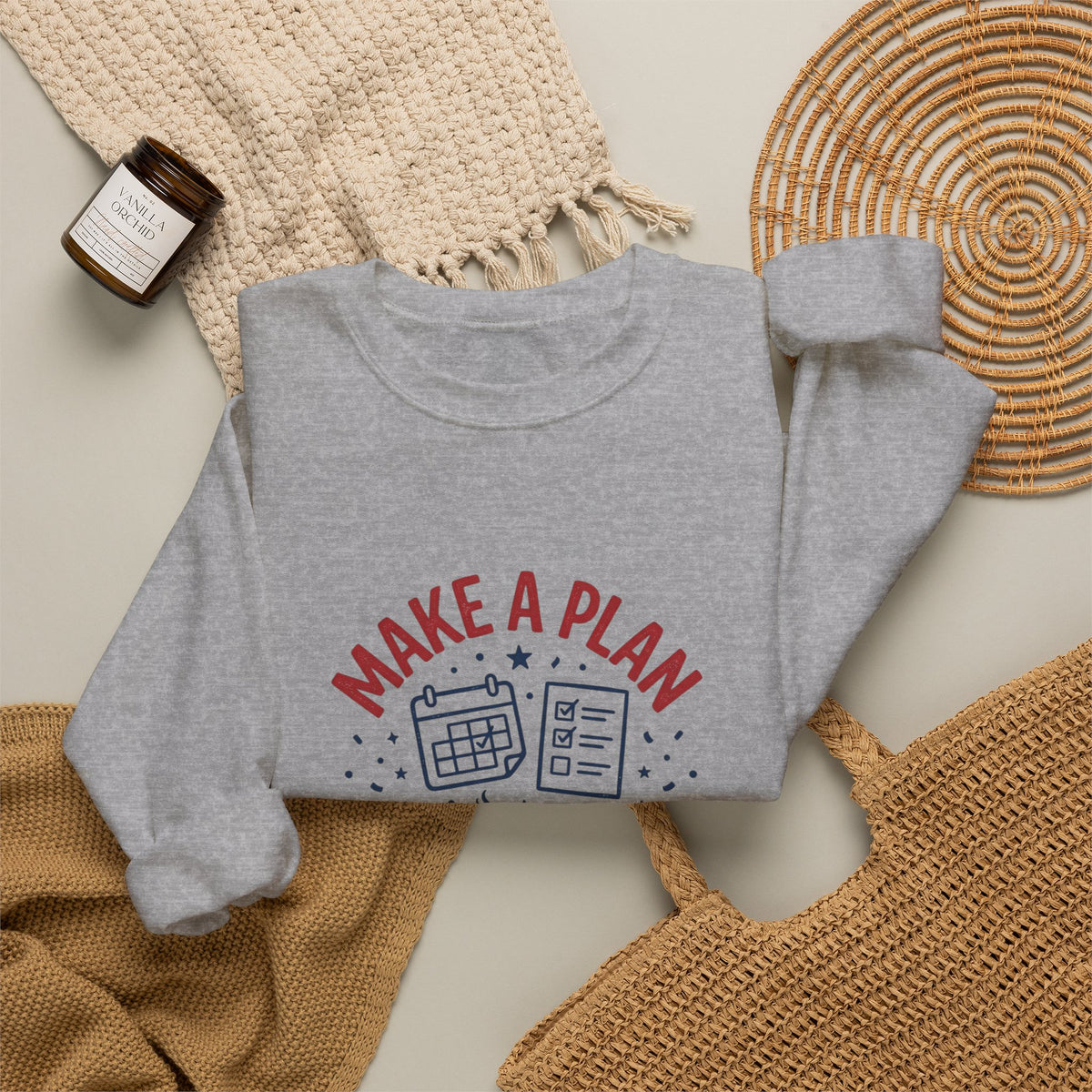 Make a Plan Then Vote Sweatshirt | Midterm Elections Voter Reminder — view 14