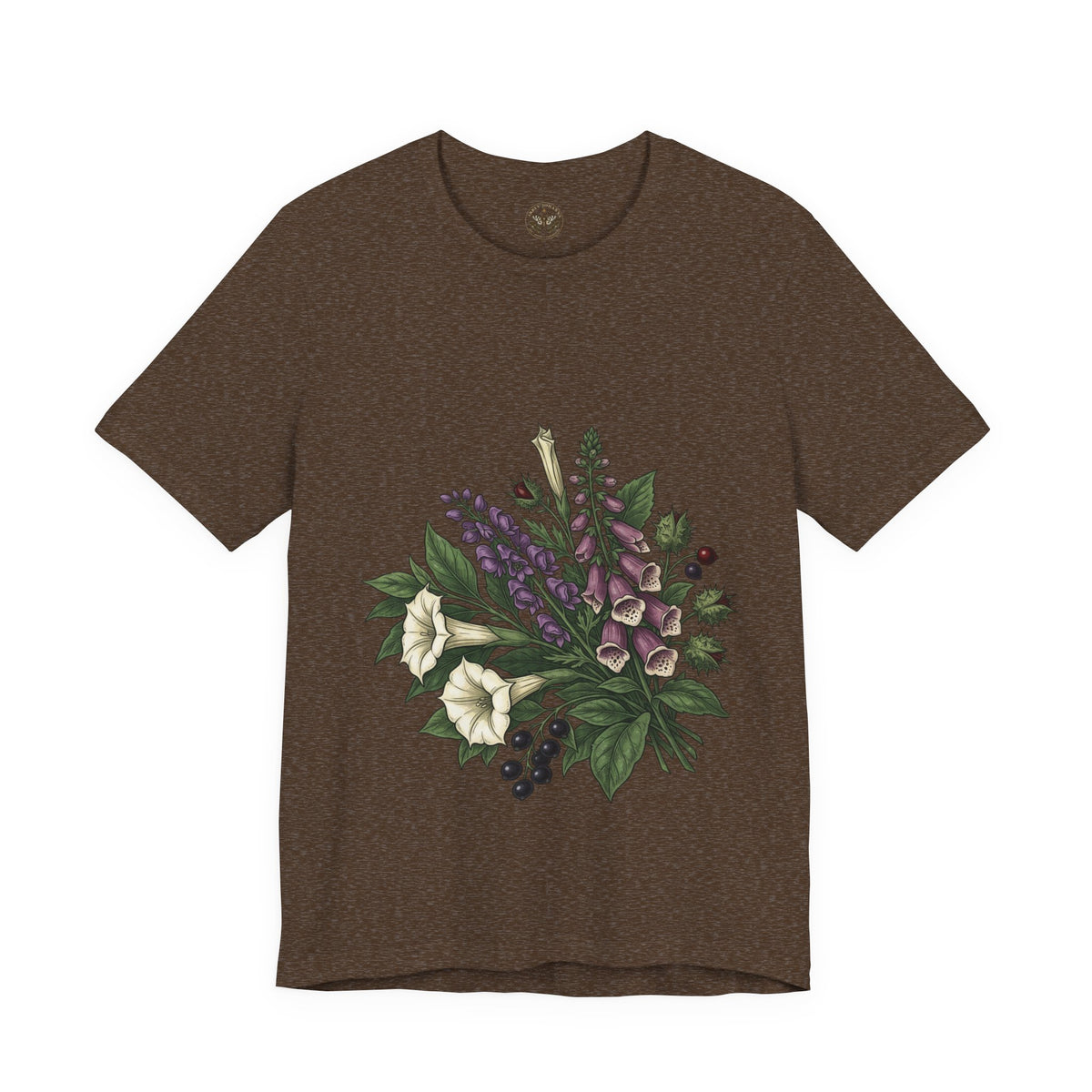 Gothic Botanical 'Look Don't Touch' Tee | Dark Floral Illustration