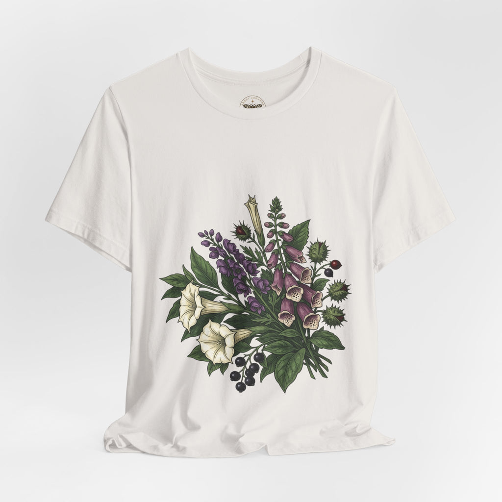 Gothic Botanical 'Look Don't Touch' Tee | Dark Floral Illustration