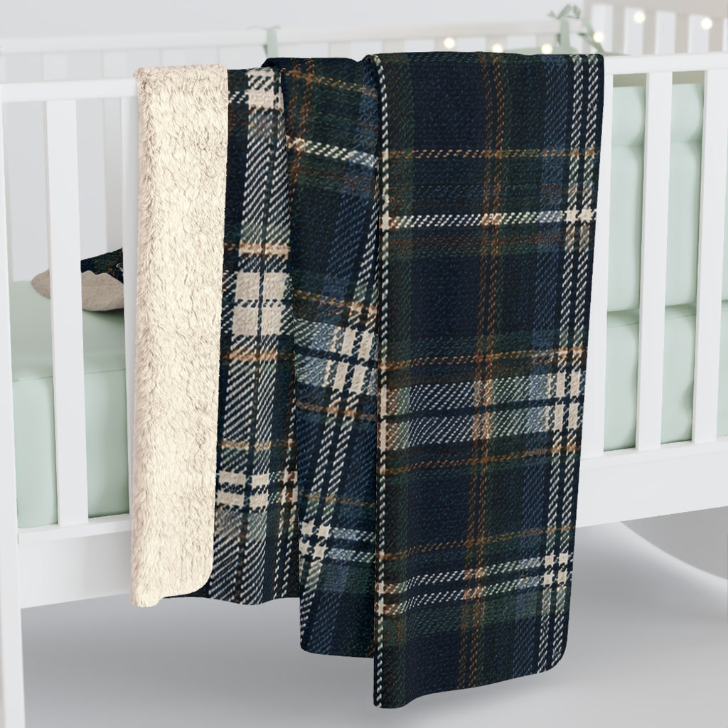 Nocturne Tartan Sherpa Throw | The Winter House Collection