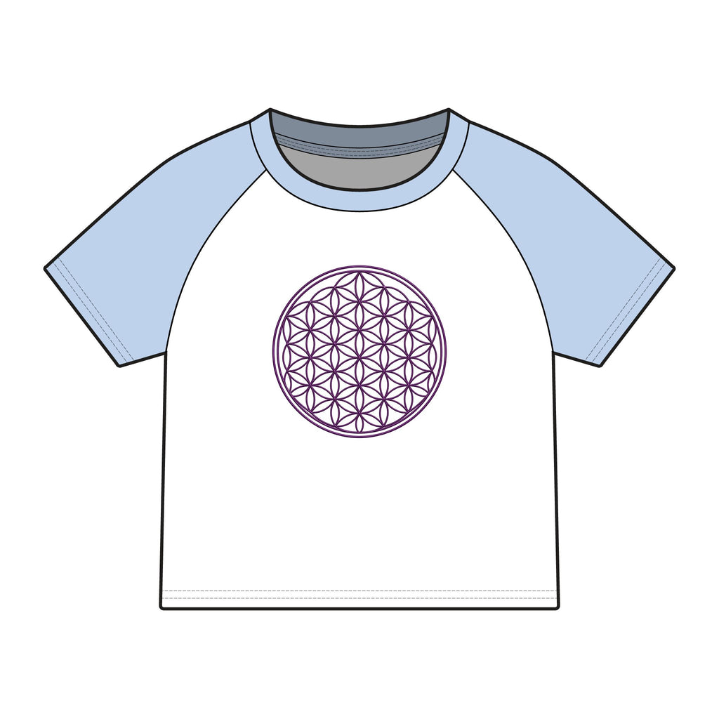 Flower of Life Sacred Geometry- Fitted Baby Tee — view 4