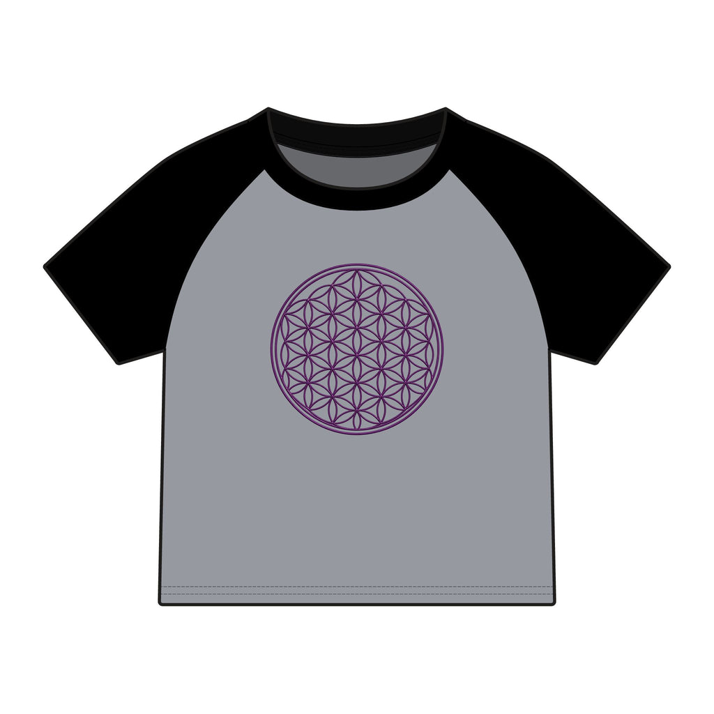 Flower of Life Sacred Geometry- Fitted Baby Tee — view 7