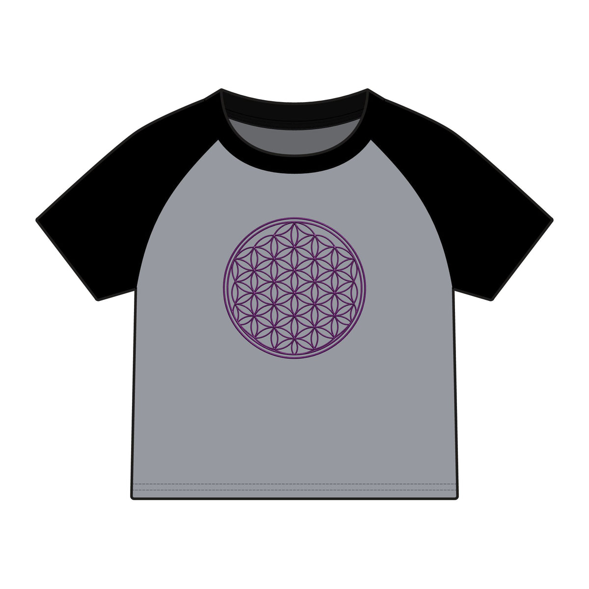 Flower of Life Sacred Geometry- Fitted Baby Tee — view 7