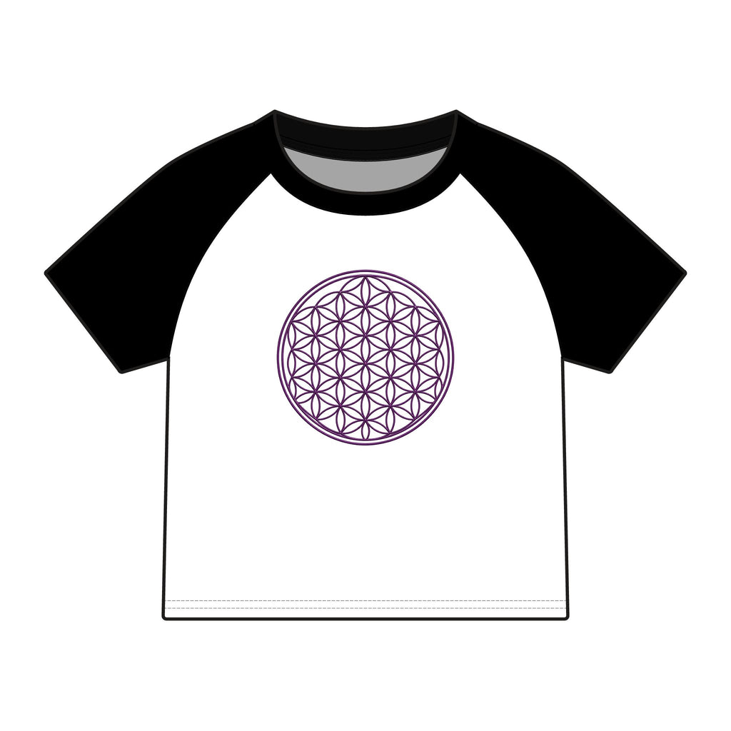 Flower of Life Sacred Geometry- Fitted Baby Tee — view 8