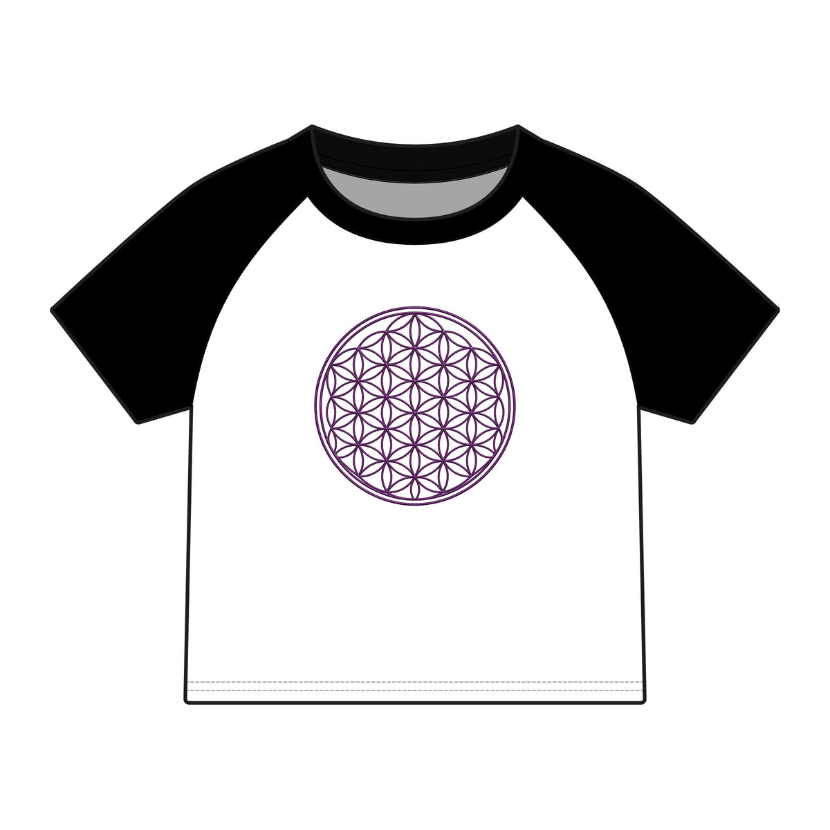 Flower of Life Sacred Geometry- Fitted Baby Tee — view 8