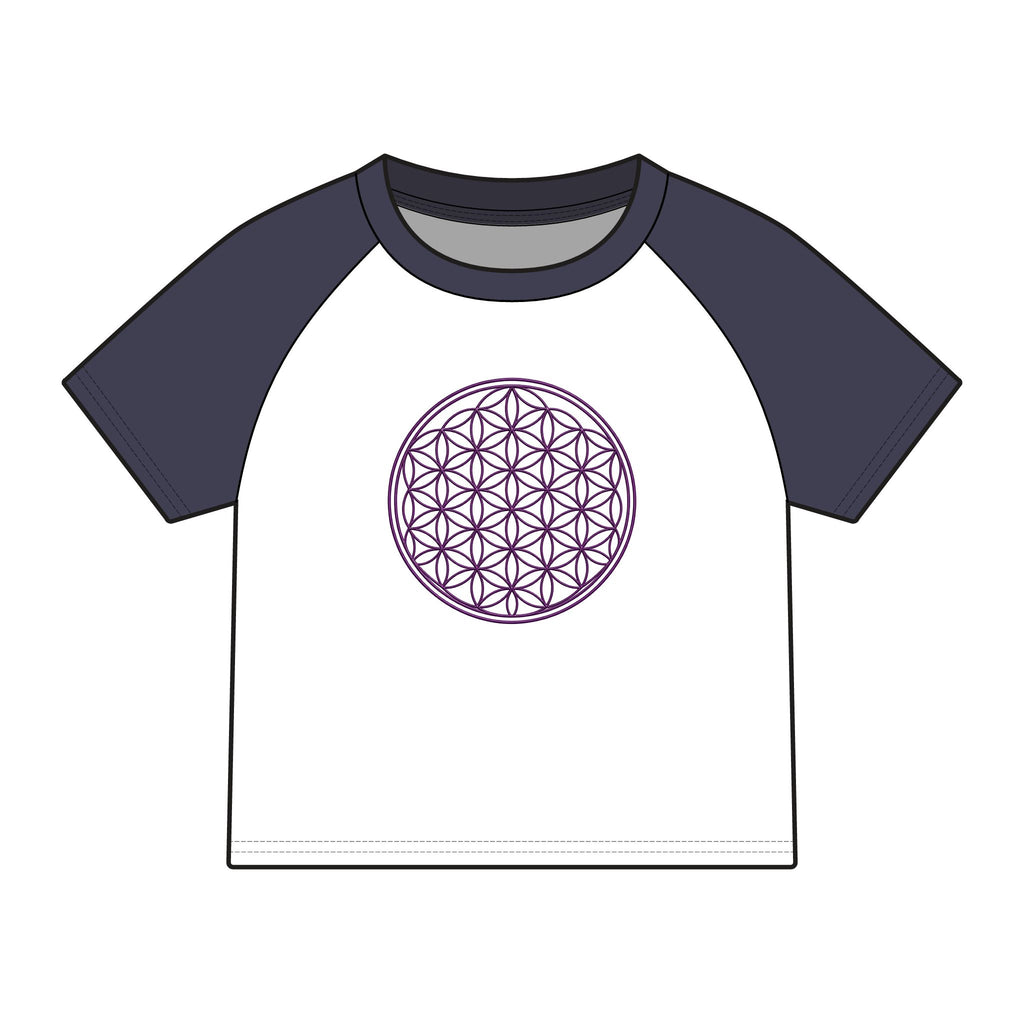 Flower of Life Sacred Geometry- Fitted Baby Tee — view 5