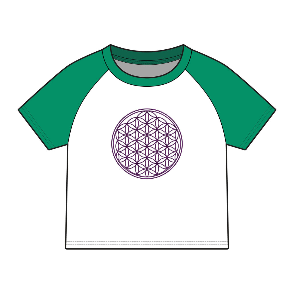 Flower of Life Sacred Geometry- Fitted Baby Tee — view 6