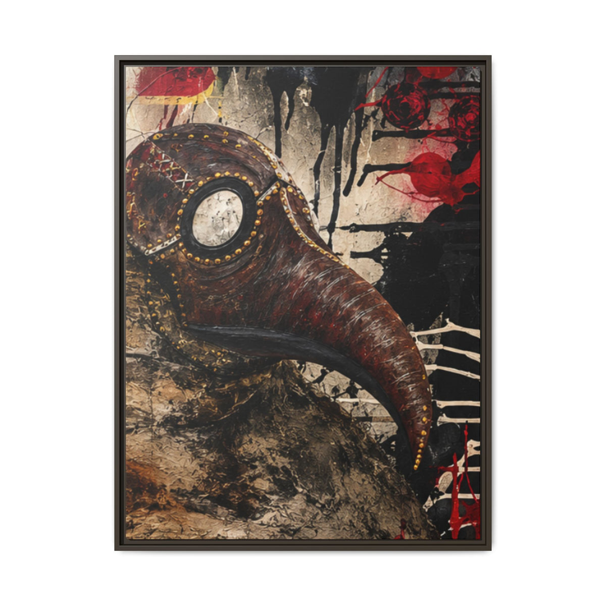 Odd Co. Beauty is Decay – Plague Doctor Framed Canvas | Gothic Dark Wall Art — view 18