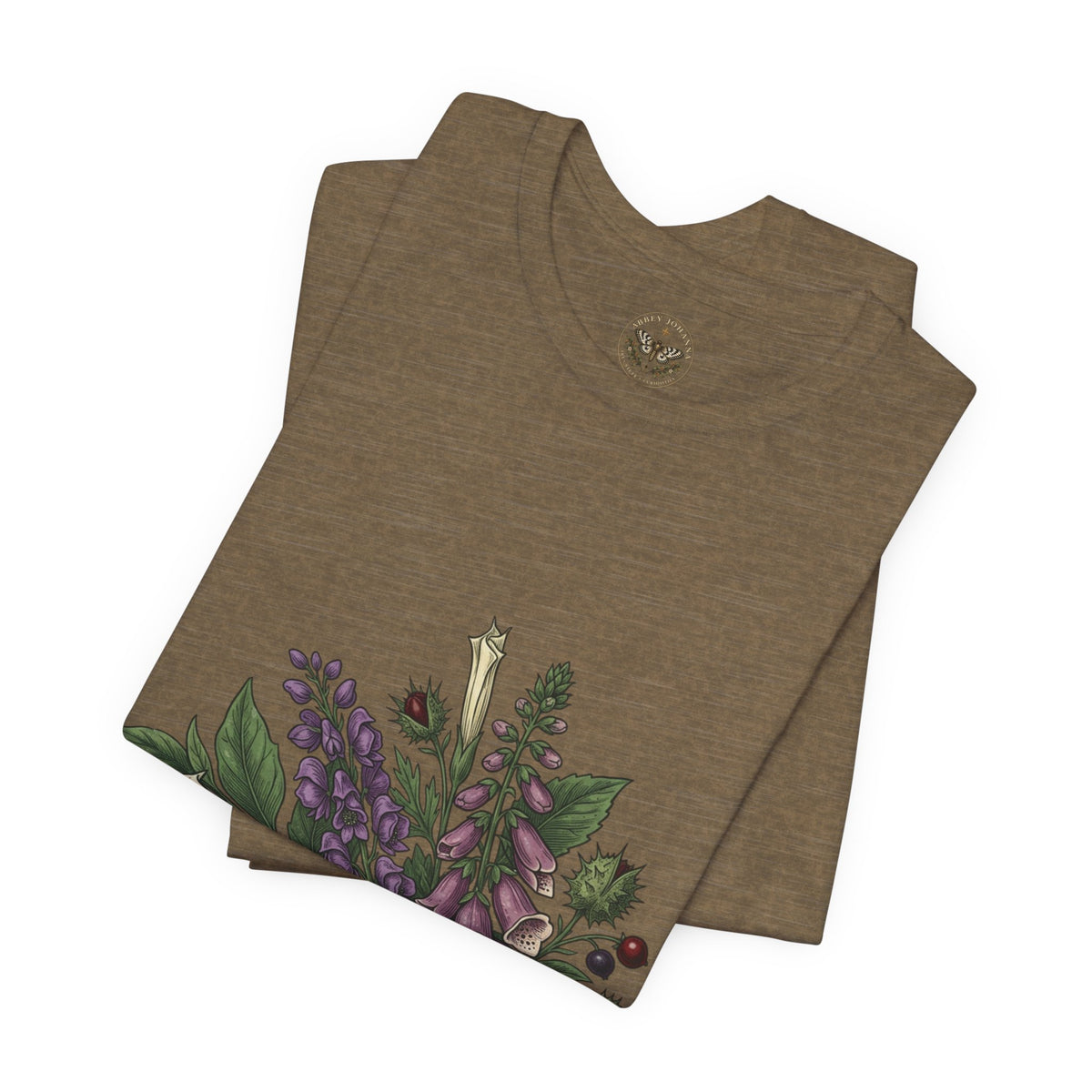 Gothic Botanical 'Look Don't Touch' Tee | Dark Floral Illustration