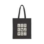 Gothic Botanical Print Tote, Vintage Herb Illustration Canvas Tote — view 2