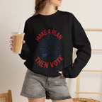 Make a Plan Then Vote Sweatshirt | Midterm Elections Voter Reminder — view 4