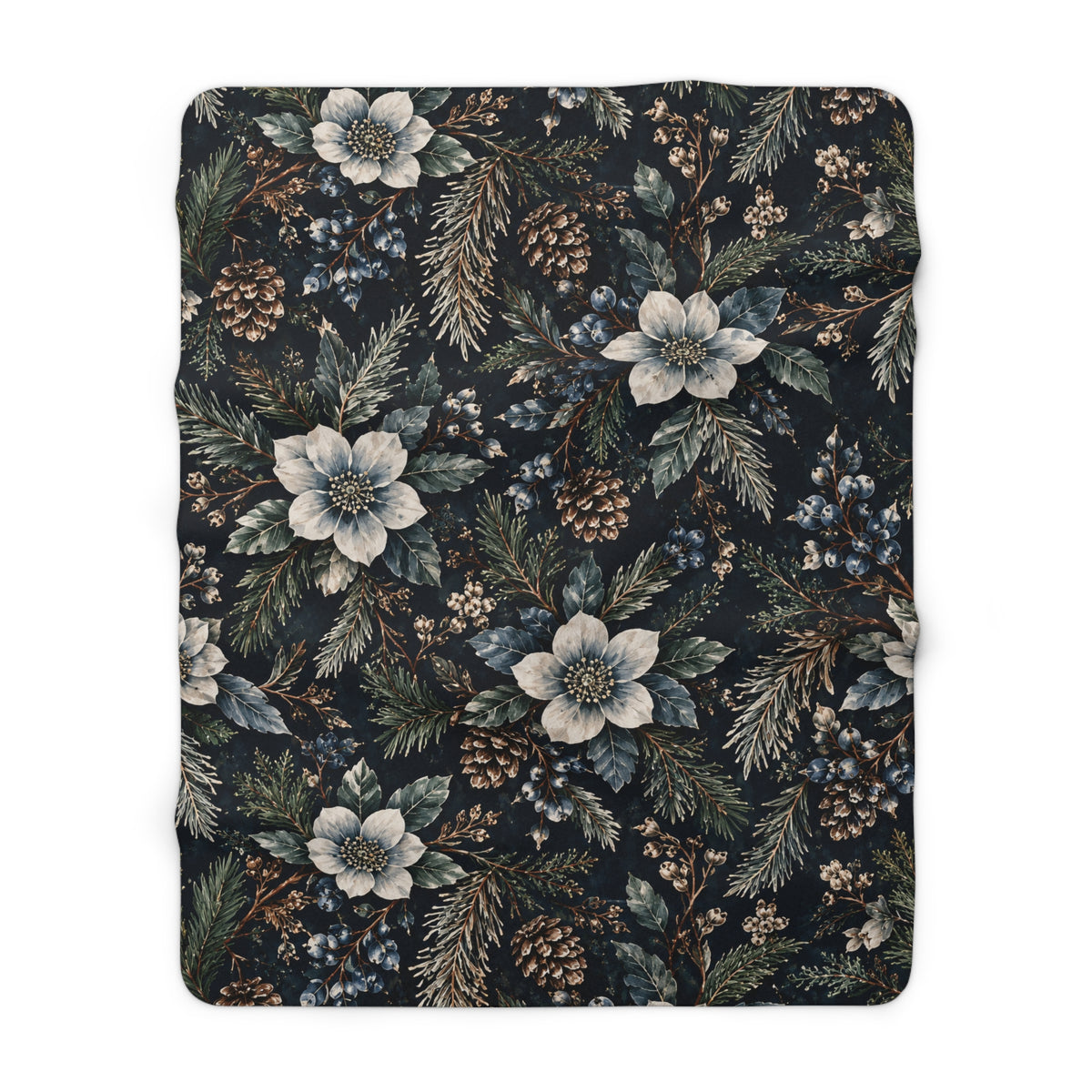 Midnight Garden Sherpa Throw | The Winter House Collection