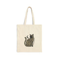 Floral Black Cat Tote | Gothic Botanicals Canvas Tote — view 1