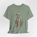 Skeleton with Wildflowers Tee | Gothic Botanicals, Victorian Floral — view 1