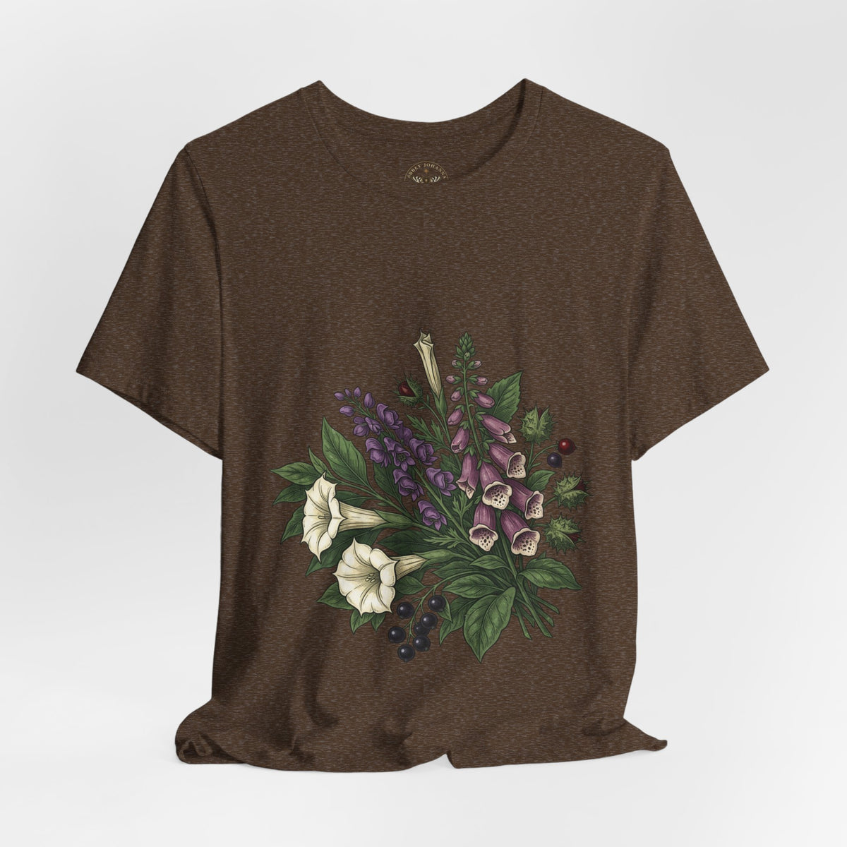 Gothic Botanical 'Look Don't Touch' Tee | Dark Floral Illustration