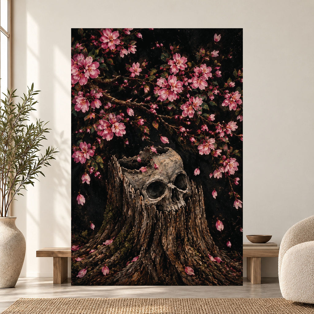Night Garden No. 001 — Gothic Skull & Cherry Blossom Fine Art Print | Abbey Johanna — view 9