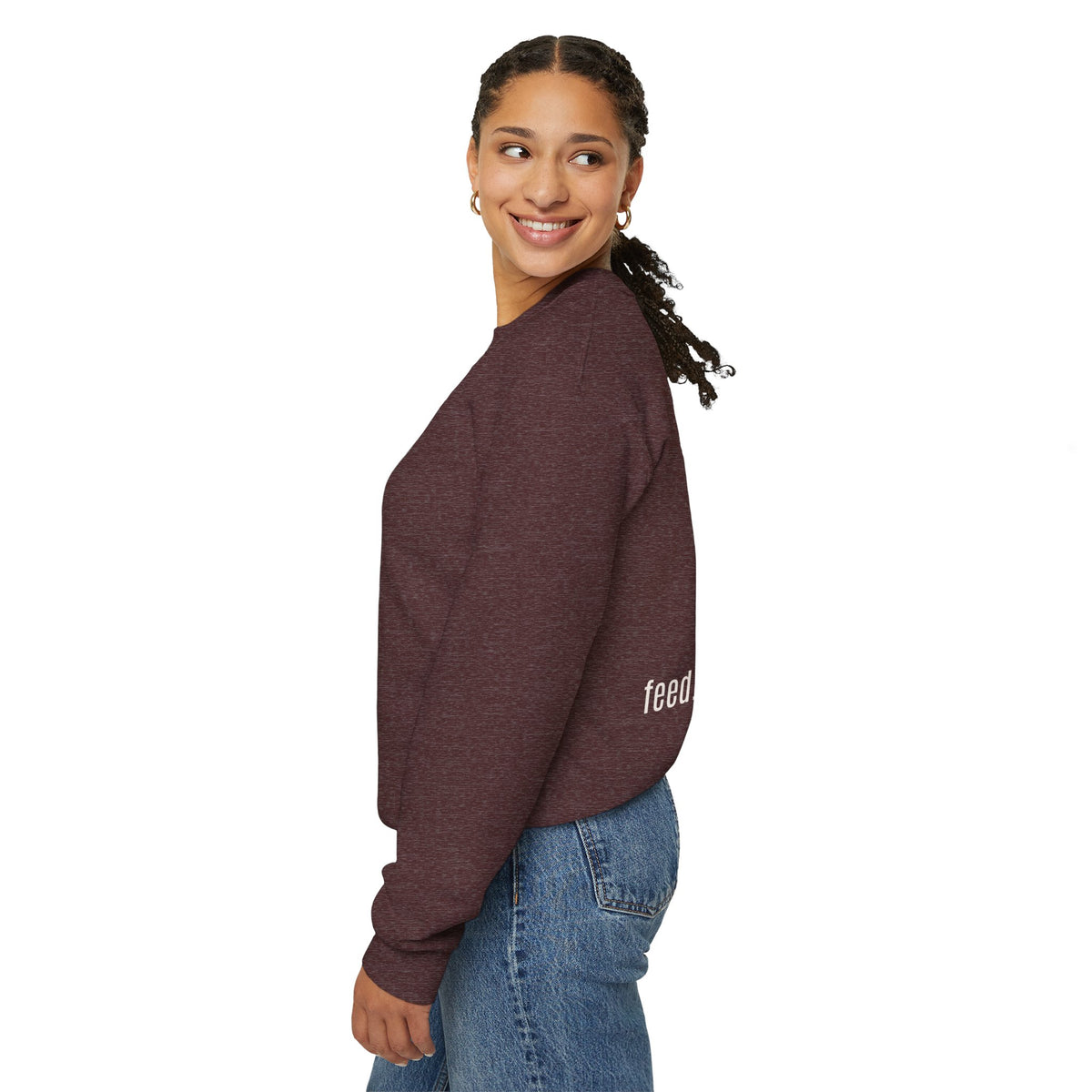 Traditional Tattoo-Style Crane Illustration Sweatshirt | Vintage Flash, Limited Palette — view 51