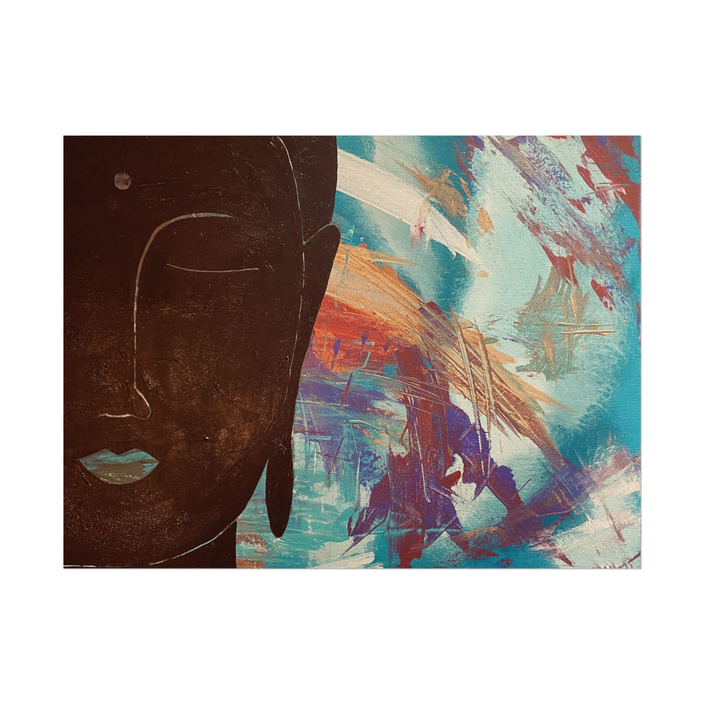 Stillness with Chaos – Abstract Portrait Wall Art | Colorful Modern Fine Art Print
