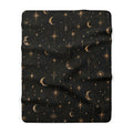 Celestial Moon & Stars Sherpa Blanket — Cozy Night Sky Fleece Throw