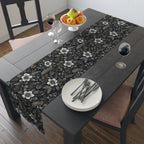 Midnight Winter Garden Cotton Twill Table Runner | The Winter House Collection