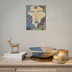 Bliss – Colorful Abstract Face Wall Art | Oil Pastel Art Print | Boho Eclectic Decor — view 5