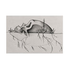 What Remains – Botanical Skull Wall Art | Original Charcoal & Graphite Drawing Print — view 4