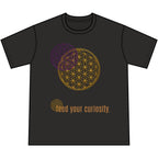 Curiosity Tee — 'Feed Your Curiosity' Flower of Life Graphic T-Shirt — view 5