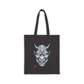 Hannya Mask Tote | Traditional Tattoo-Inspired, Vintage Flash Canvas — view 1
