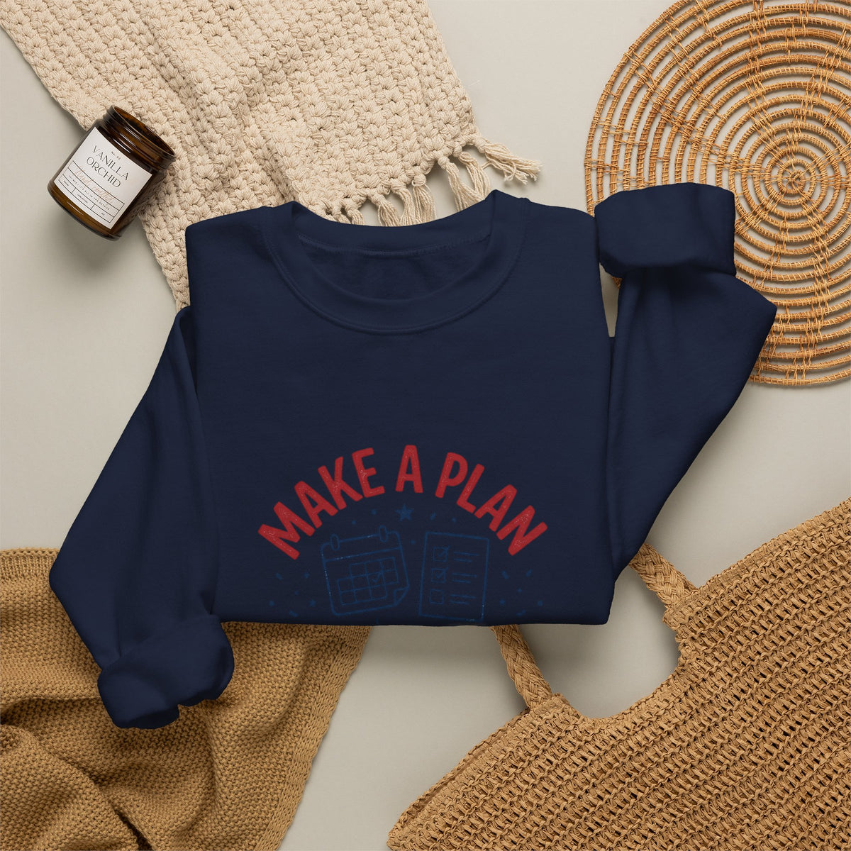 Make a Plan Then Vote Sweatshirt | Midterm Elections Voter Reminder — view 15