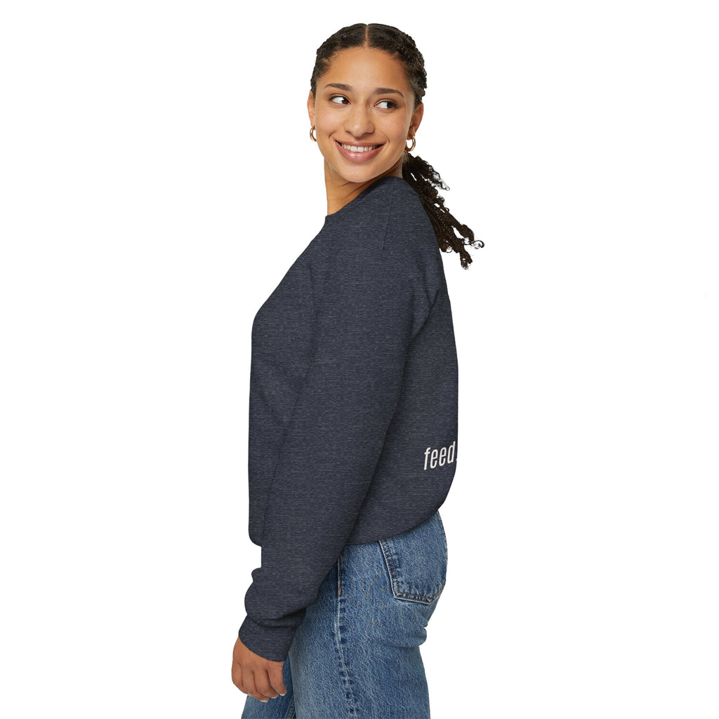 Traditional Tattoo-Style Crane Illustration Sweatshirt | Vintage Flash, Limited Palette — view 15