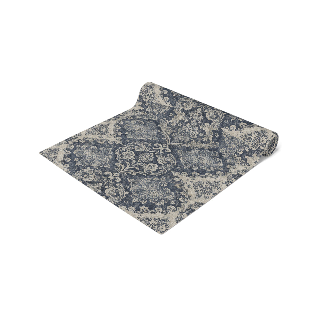 Frosted Relic Cotton Twill Table Runner | The Winter House Collection