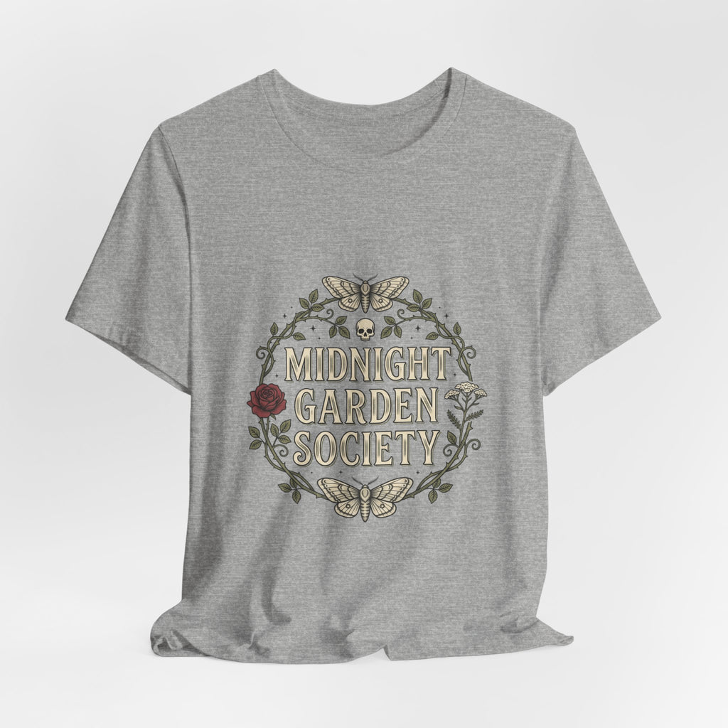 Midnight Garden Society Tee | Gothic Botanicals, Victorian Floral Crest — view 2