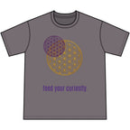 Curiosity Tee — 'Feed Your Curiosity' Flower of Life Graphic T-Shirt — view 6