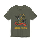Skate Till Late Skateboard Tee | Traditional Tattoo Flash, Swallows & Banner — view 19
