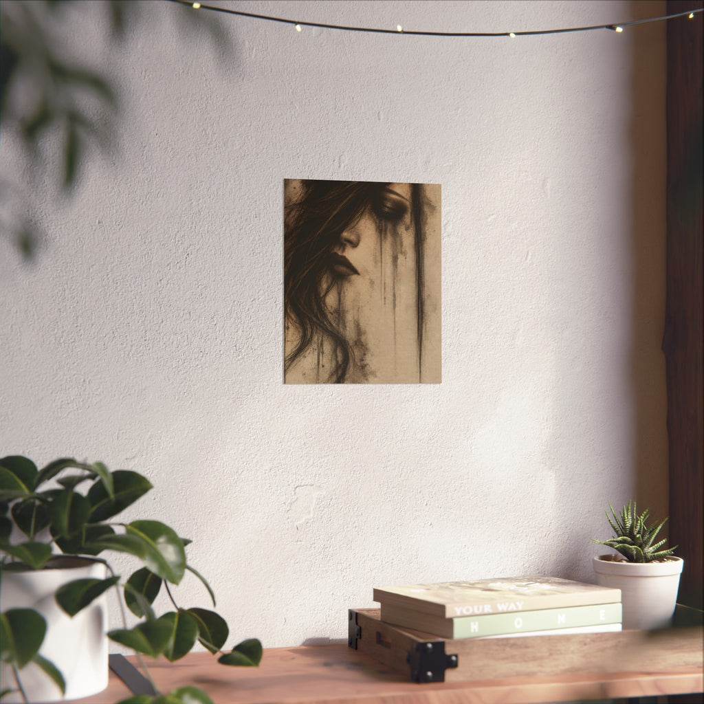 Moody Dark Portrait Wall Art | Charcoal & Graphite Fine Art Print — view 10