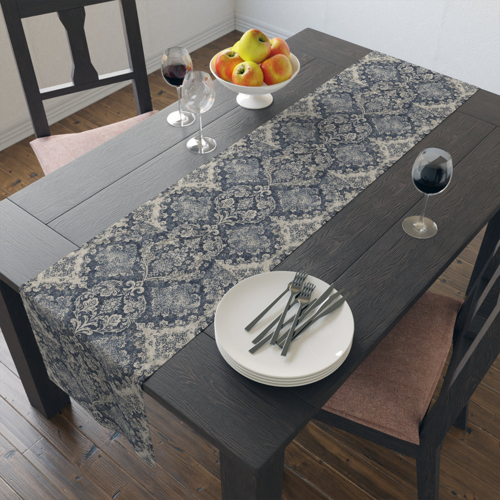 Frosted Relic Cotton Twill Table Runner | The Winter House Collection