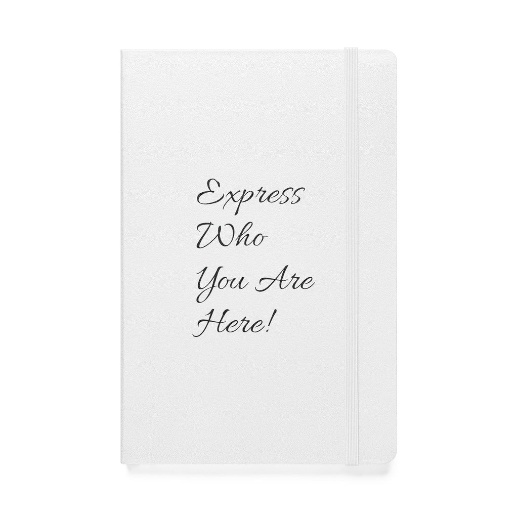 Customizable hardcover notebook with lined cream pages and personalized message option — product view 2