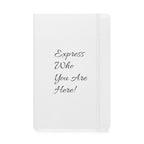 Customizable hardcover notebook with lined cream pages and personalized message option — product view 2