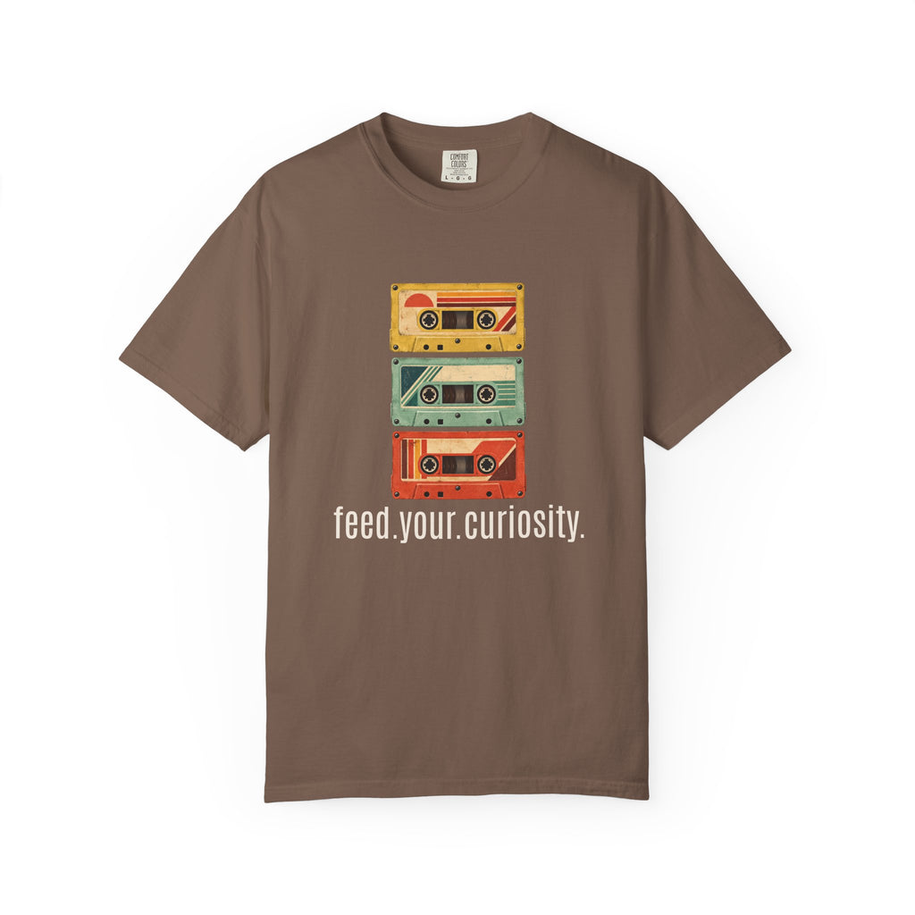 T-Shirt — Vintage Cassette Stack “feed.your.curiosity.” Retro Music Tee — view 30