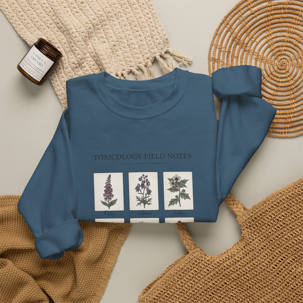 Toxicology Field Notes botanical print Sweatshirt | Gothic botanicals, vintage herbarium — view 12