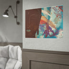 Stillness with Chaos – Abstract Portrait Wall Art | Colorful Modern Fine Art Print