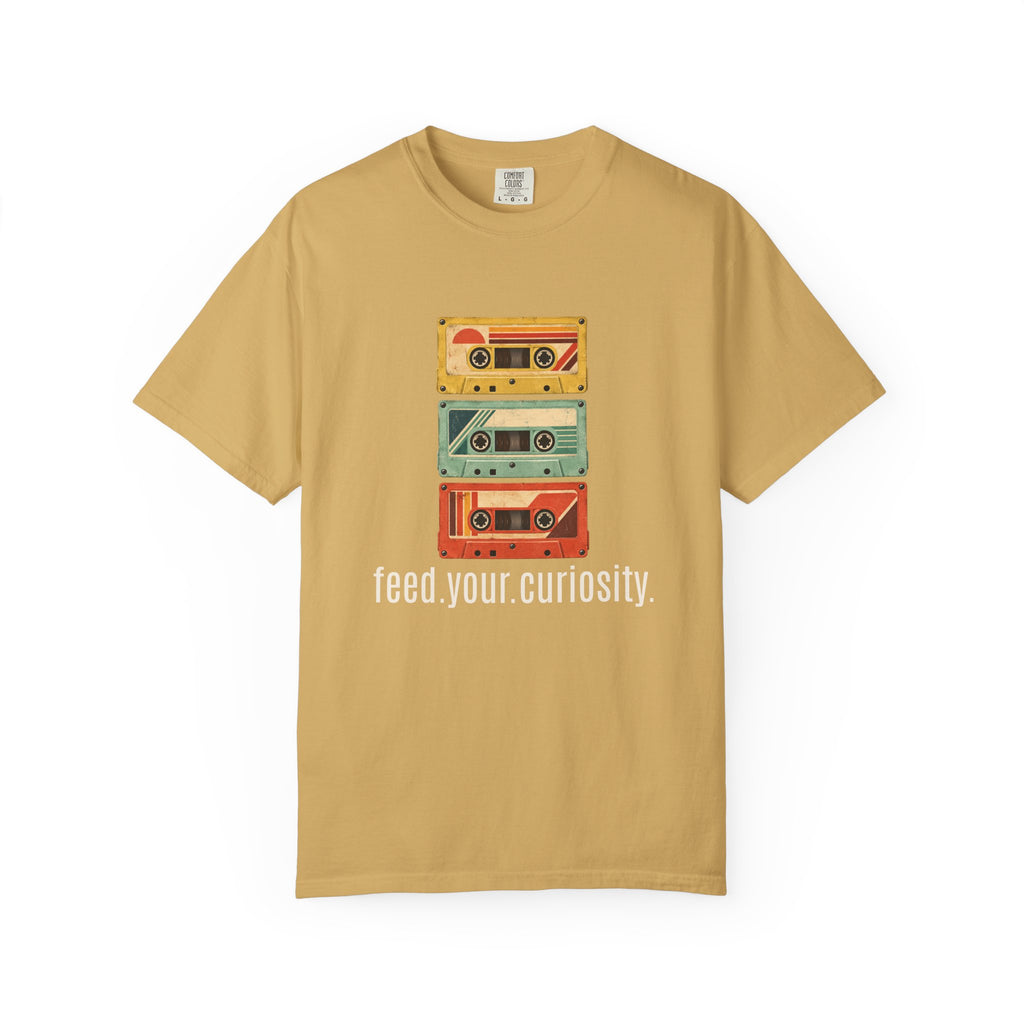 T-Shirt — Vintage Cassette Stack “feed.your.curiosity.” Retro Music Tee — view 20