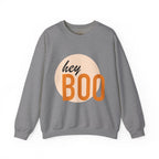 hey BOO Crewneck Sweatshirt — Cute Halloween Graphic Pullover — view 5