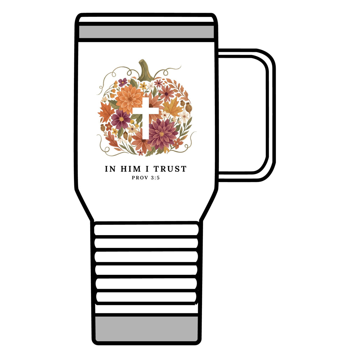 In Him I Trust 20 oz Insulated Travel Mug | Proverbs — product image 1